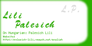 lili palesich business card